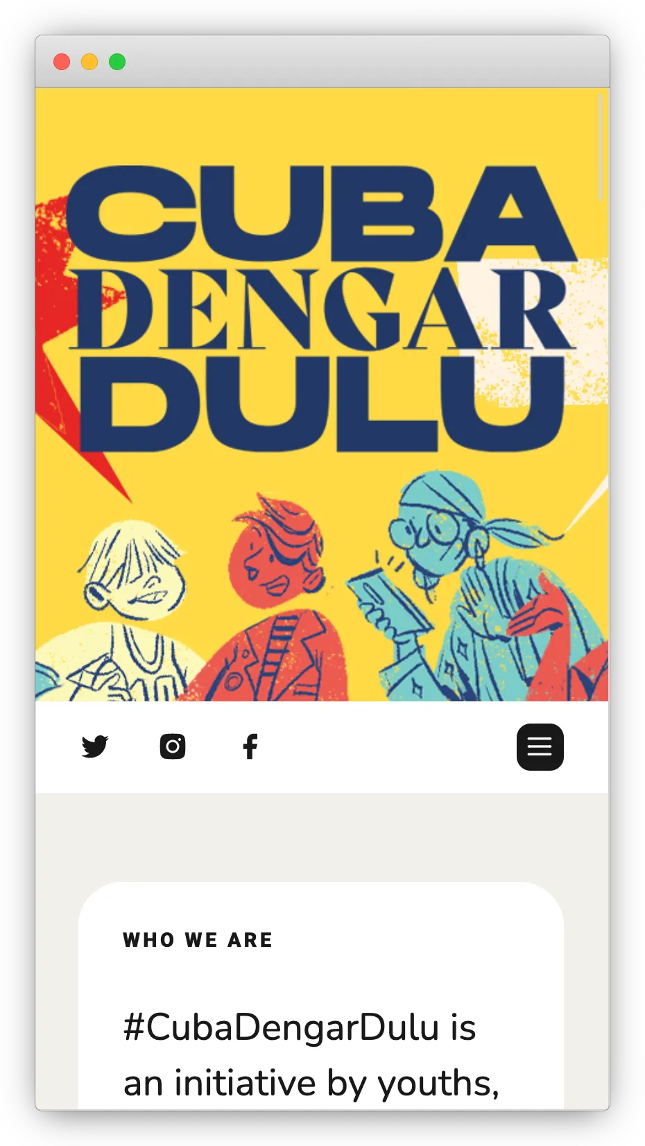 Mobile homepage